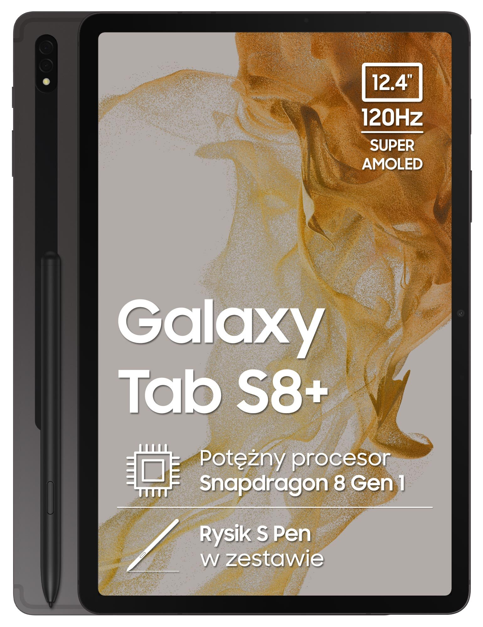 Tablet SAMSUNG Galaxy Tab S8+ 12.4 8/128GB WiFi Grafitowy SM