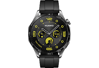 HUAWEI Watch GT 4 (46 mm) - Smartwatch (140-210 mm, Fluorelastomer, Schwarz/Schwarz)