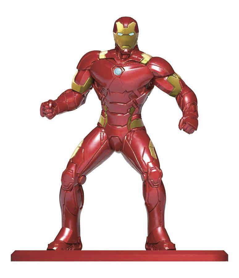 Iron Man Figur in stehender Pose.