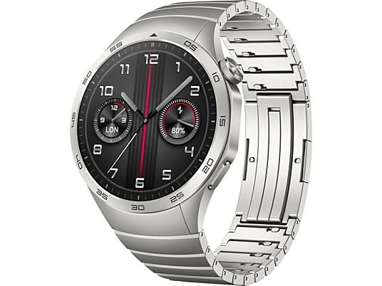 HUAWEI Watch GT 4 (46 mm) - Smartwatch (140-210 mm, Acier inoxydable, Gris titane/acier inoxydable)