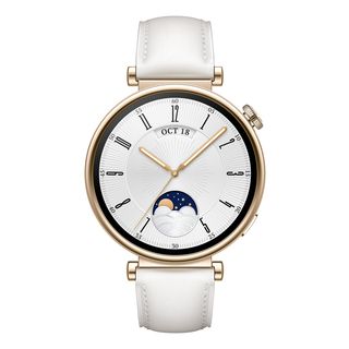 HUAWEI Watch GT 4 (41 mm) - Smartwatch (120-190 mm, Cuir, Doré/blanc)