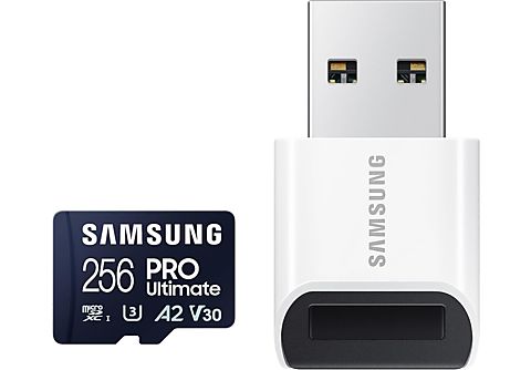 SAMSUNG Geheugenkaart microSD Pro Ultimate 256 GB met SD-adapter (MB-MY256SB/WW)