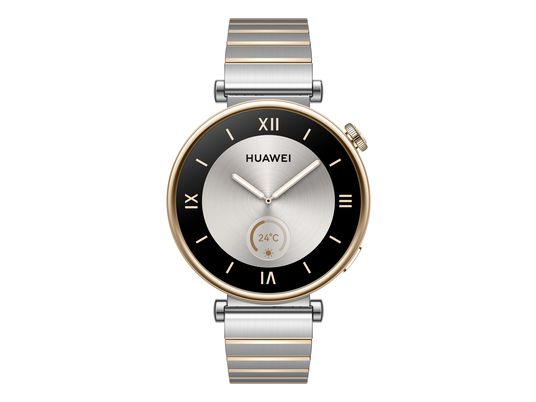 HUAWEI Watch GT 4 (41 mm) - Smartwatch (120-190 mm, Acier inoxydable, Or/argent)