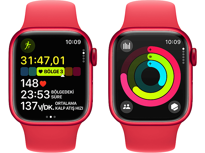 APPLE Watch Series 9 GPS + Cellular MRYE3TU/A  45 mm PRODUCT(RED) Alüminyum Kasa ve (PRODUCT)RED Spor Kordon - S/M_5