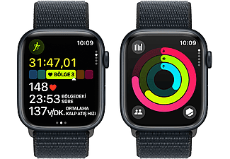 APPLE Watch Series 9 GPS + Cellular MRMX3TU/A  45 mm Grafit Paslanmaz Çelik Kasa ve Grafit Milano Loop_7