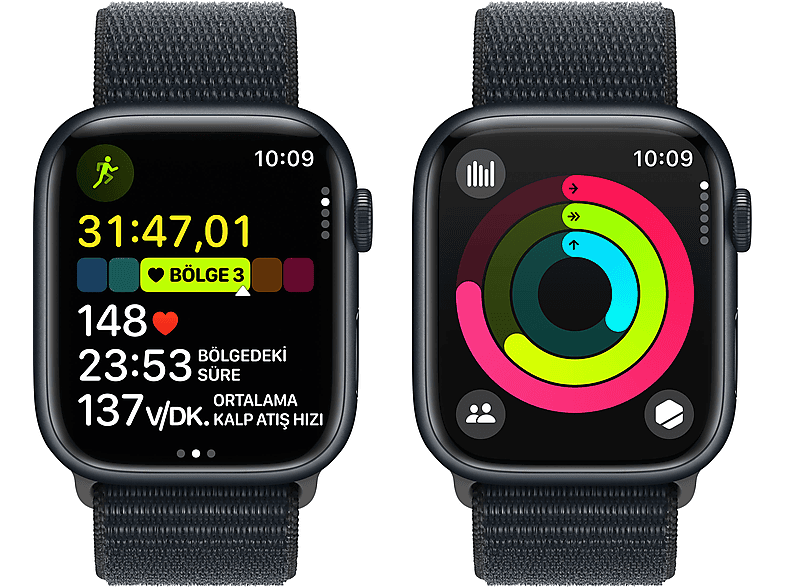 APPLE Watch Series 9 GPS + Cellular MRMX3TU/A  45 mm Grafit Paslanmaz Çelik Kasa ve Grafit Milano Loop_7