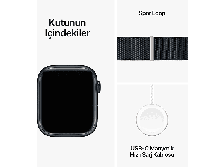 APPLE Watch Series 9 GPS + Cellular MRMX3TU/A  45 mm Grafit Paslanmaz Çelik Kasa ve Grafit Milano Loop_9