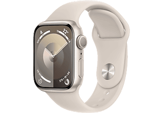 APPLE Watch Series 9 GPS + Cellular MRHN3TU/A  41 mm Yıldız Işığı Alüminyum Kasa ve Yıldız Işığı Spor Kordon - S/M