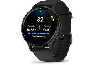 GARMIN Venu 3 fekete, fekete kerettel, szilikon szíjjal (010-02784-01)