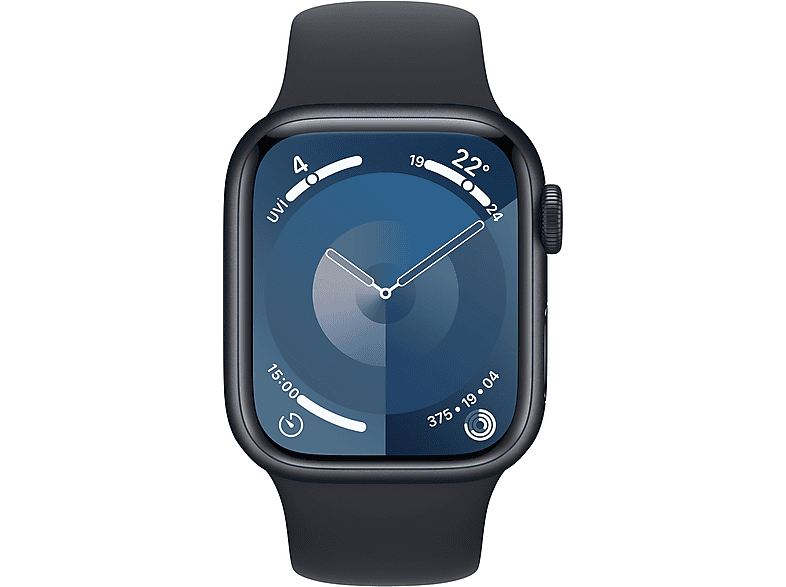 APPLE Watch Series 9 GPS + Cellular MRHR3TU/A  41 mm Gece Yarısı Alüminyum Kasa ve Gece Yarısı Spor Kordon - S/M_1