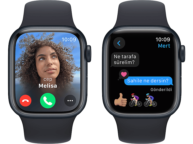 APPLE Watch Series 9 GPS + Cellular MRHR3TU/A  41 mm Gece Yarısı Alüminyum Kasa ve Gece Yarısı Spor Kordon - S/M_5