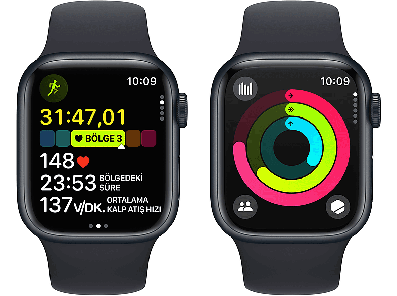 APPLE Watch Series 9 GPS + Cellular MRHR3TU/A  41 mm Gece Yarısı Alüminyum Kasa ve Gece Yarısı Spor Kordon - S/M_7