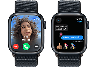 APPLE Watch Series 9 GPS + Cellular MRHU3TU/A  41 mm Gece Yarısı Alüminyum Kasa ve Gece Yarısı Spor Loop_5