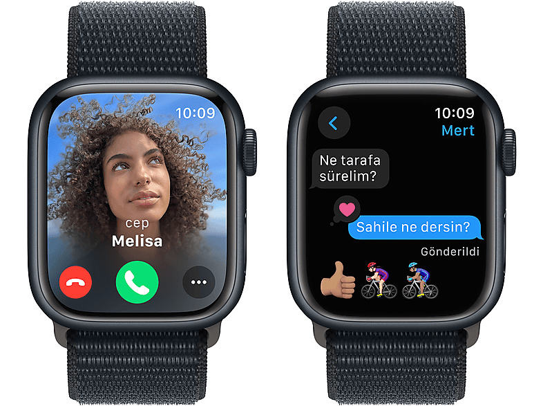 APPLE Watch Series 9 GPS + Cellular MRHU3TU/A  41 mm Gece Yarısı Alüminyum Kasa ve Gece Yarısı Spor Loop_5