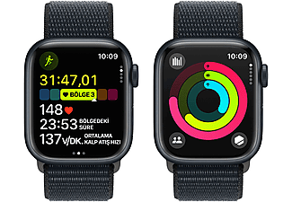 APPLE Watch Series 9 GPS + Cellular MRHU3TU/A  41 mm Gece Yarısı Alüminyum Kasa ve Gece Yarısı Spor Loop_7