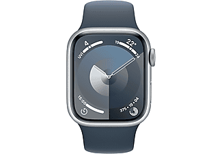 APPLE Watch Series 9 GPS + Cellular MRHV3TU/A  41 mm Gümüş Rengi Alüminyum Kasa ve Fırtına Mavisi Spor Kordon - S/M_1