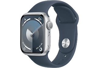 APPLE Watch Series 9 GPS + Cellular MRHV3TU/A  41 mm Gümüş Rengi Alüminyum Kasa ve Fırtına Mavisi Spor Kordon - S/M