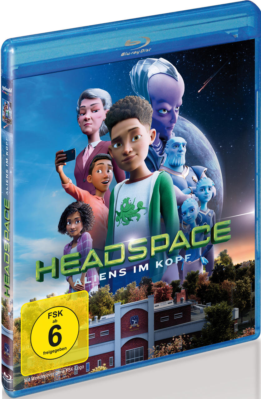 Zeichentrickfilm Blu-ray-Hülle. Figuren auf dem Cover, lebendige Farben, blaue Hülle.