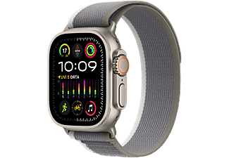 APPLE Watch Ultra 2 GPS + Cellular MRF33TU/A  49 mm Titanyum Kasa ve Yeşil/Gri Trail Loop - S/M