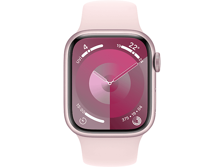 APPLE Watch Series 9 GPS + Cellular MRHY3TU/A  41 mm Pembe Alüminyum Kasa ve Uçuk Pembe Spor Kordon - S/M_1