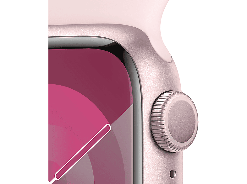 APPLE Watch Series 9 GPS + Cellular MRHY3TU/A  41 mm Pembe Alüminyum Kasa ve Uçuk Pembe Spor Kordon - S/M_2