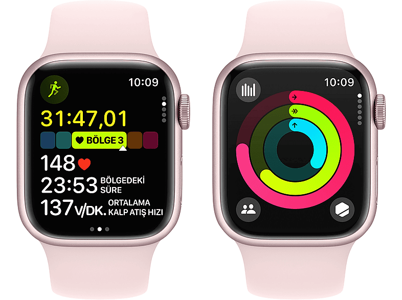 APPLE Watch Series 9 GPS + Cellular MRHY3TU/A  41 mm Pembe Alüminyum Kasa ve Uçuk Pembe Spor Kordon - S/M_7