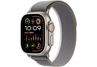 APPLE Watch Ultra 2 GPS + Cellular MRF43TU/A  49 mm Titanyum Kasa ve Yeşil/Gri Trail Loop - M/L