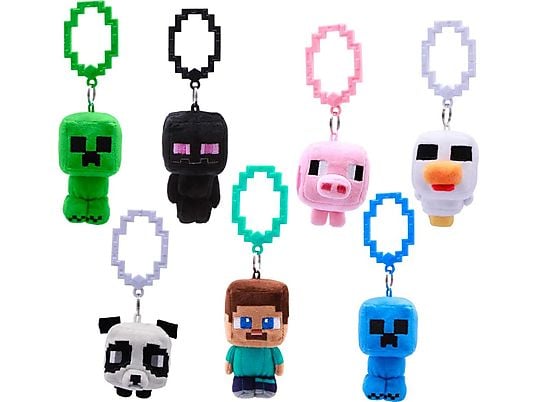 JUST TOYS Minecraft: Plush Hangers - Personaggi da collezione (Multicolore)