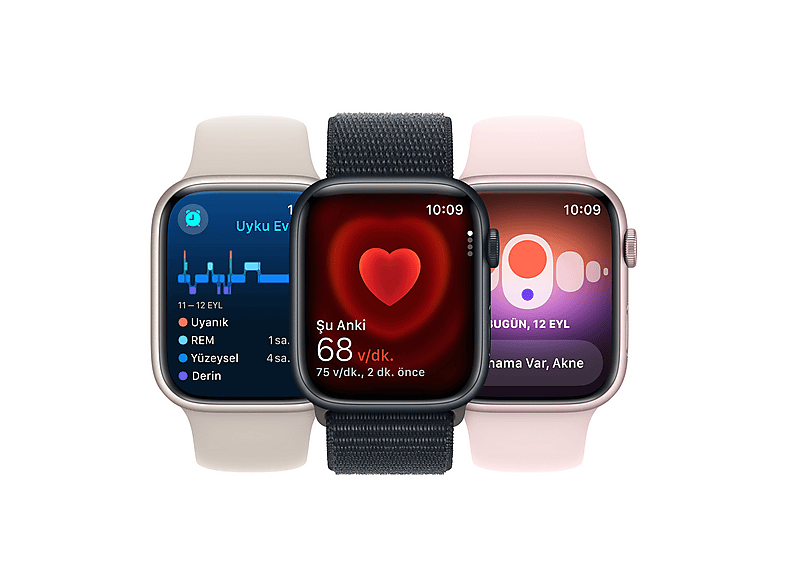 APPLE MRJ33TU/A Watch Series 9 GPS + Cellular 41 mm Gümüş Rengi