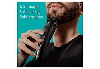 BRAUN MGK3420 6'sı 1 Arada Sakal Saç ve Daha Fazlası İçin Hepsi Bir Arada Şekillendirme Seti Siyah_1