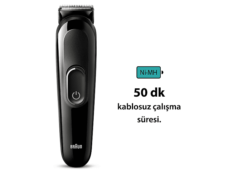 BRAUN MGK3420 6'sı 1 Arada Sakal Saç ve Daha Fazlası İçin Hepsi Bir Arada Şekillendirme Seti Siyah_4