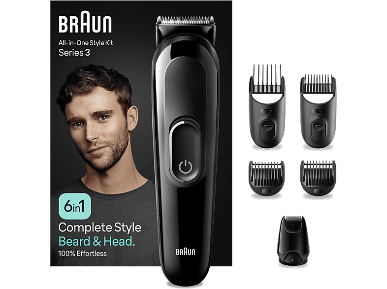 BRAUN MGK3420 6'sı 1 Arada Sakal Saç ve Daha Fazlası İçin Hepsi Bir Arada Şekillendirme Seti Siyah