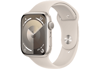 APPLE Watch Series 9 GPS MR973TU/A  45 mm Yıldız Işığı Alüminyum Kasa ve Yıldız Işığı Spor Kordon - M/L_0