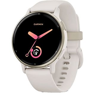 Reloj deportivo - Garmin Vívoactive® 5, Marfil, 20 mm, 4GB, 1.2" AMOLED, Autonomía hasta 11 días