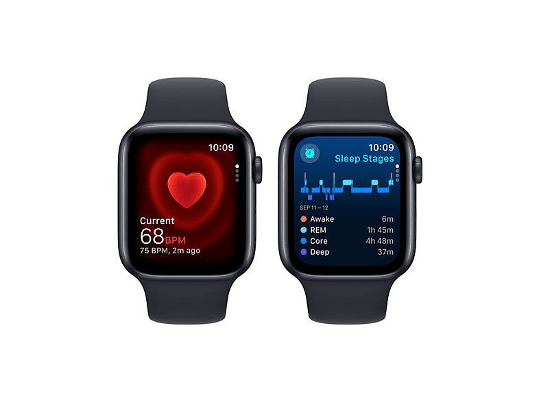 APPLE Watch SE GPS 44 mm Middernacht Aluminium Case/Middernacht