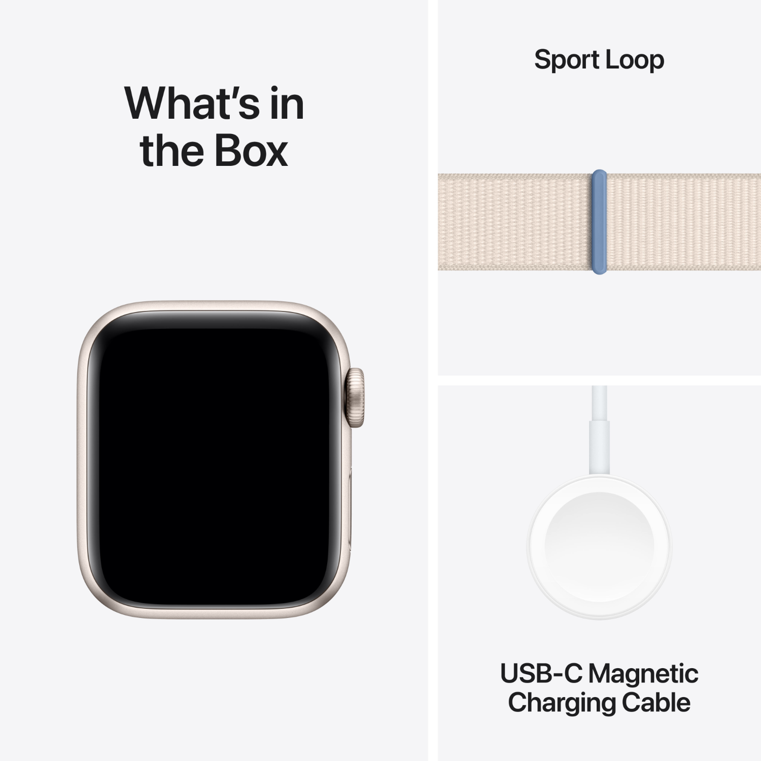 APPLE Watch SE GPS 40 mm Sterrenlicht Aluminium Case/Sterrenlicht Sport Loop