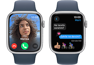 APPLE Watch Series 9 GPS MR9D3TU/A  45 mm Gümüş Rengi Alüminyum Kasa ve Fırtına Mavisi Spor Kordon - S/M_5