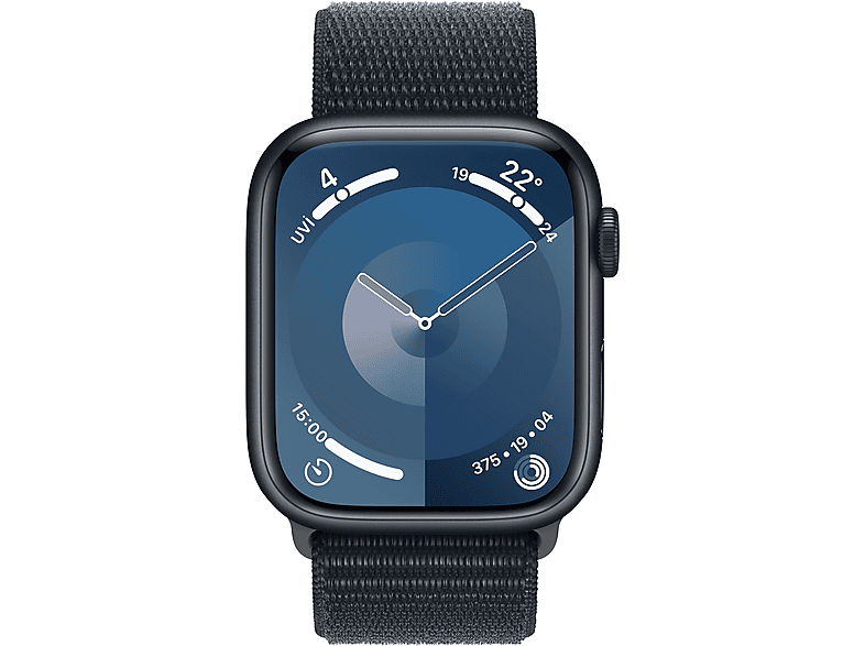 APPLE Watch Series 9 GPS MR9C3TU/A  45 mm Gece Yarısı Alüminyum Kasa ve Gece Yarısı Spor Loop_1