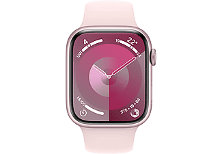 APPLE Watch Series 9 GPS MR9G3TU/A  45 mm Pembe Alüminyum Kasa ve Uçuk Pembe Spor Kordon - S/M_1