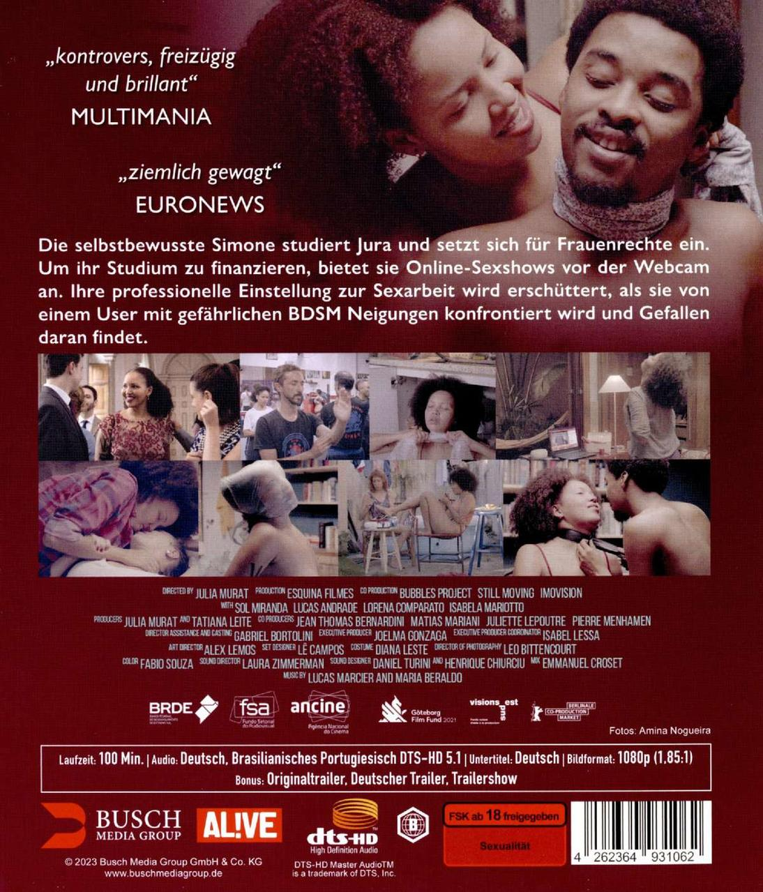 Filmplakat mit Mann und Frau, mit deutschem Text.