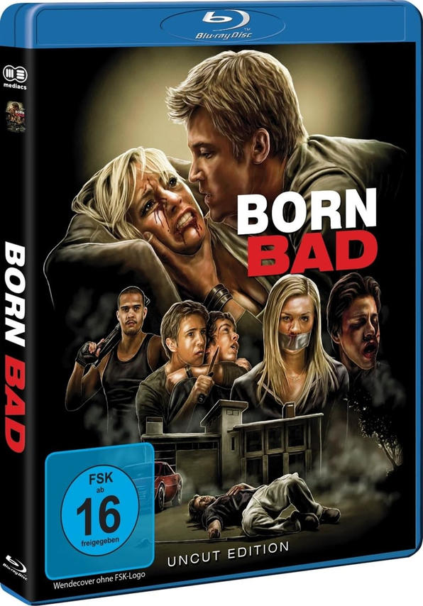 DVD-Cover für 'Born Bad' mit dramatischer Szene.