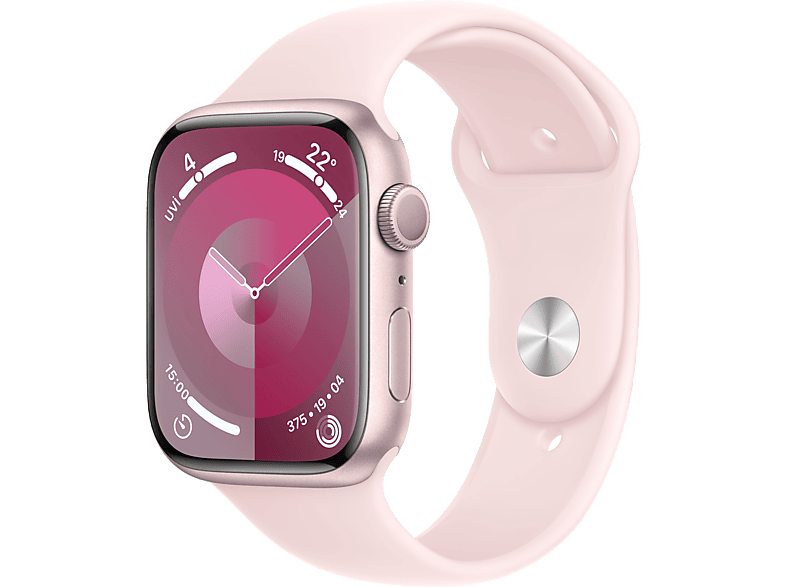 Apple Watch Series 9 Gps Mr9H3Tu/A  45 Mm Pembe Alüminyum Kasa Ve Uçuk Pembe Spor Kordon - M/L - 1