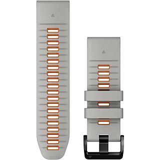GARMIN QuickFit 26 - Bracciale per orologio (Grigio nebbia/Arancia rossa/Nero)
