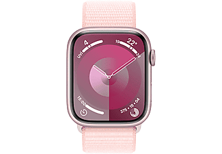 APPLE Watch Series 9 GPS MR9J3TU/A  45 mm Pembe Alüminyum Kasa ve Uçuk Pembe Spor Loop_1