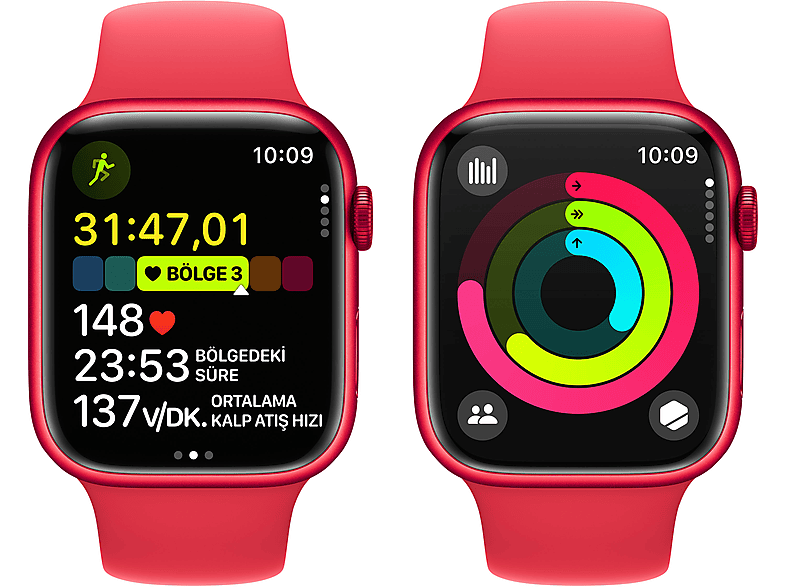 APPLE Watch Series 9 GPS MRXK3TU/A  45 mm PRODUCT(RED) Alüminyum Kasa ve (PRODUCT)RED Spor Kordon - M/L_7