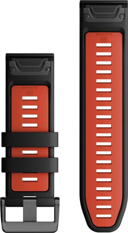 GARMIN QuickFit 26 - Uhrenarmband (Schwarz/Flammenrot)