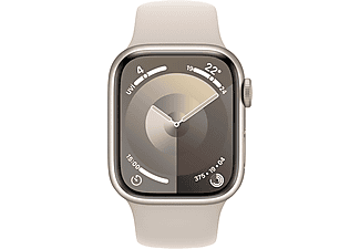 APPLE Watch Series 9 GPS MR8T3TU/A  41 mm Yıldız Işığı Alüminyum Kasa ve Yıldız Işığı Spor Kordon - S/M_1