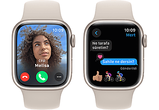 APPLE Watch Series 9 GPS MR8U3TU/A  41 mm Yıldız Işığı Alüminyum Kasa ve Yıldız Işığı Spor Kordon - M/L_6