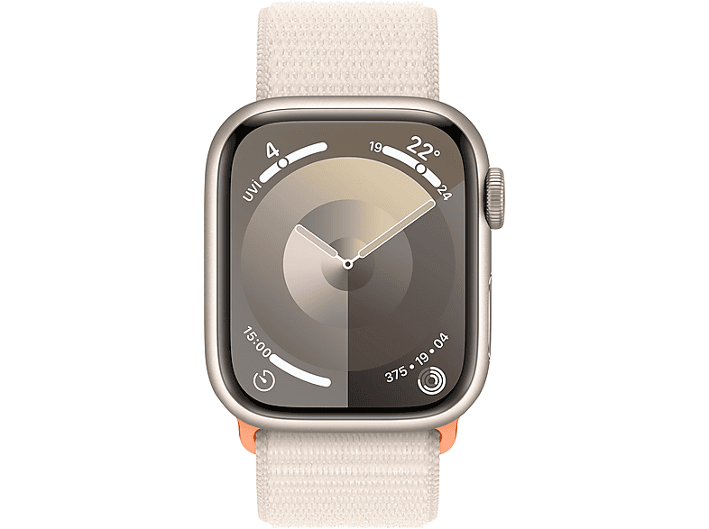 APPLE Watch Series 9 GPS MR8V3TU/A  41 mm Yıldız Işığı Alüminyum Kasa ve Yıldız Işığı Spor Loop_1