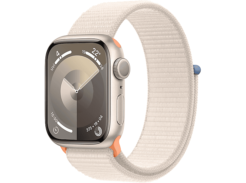 APPLE Watch Series 9 GPS MR8V3TU/A  41 mm Yıldız Işığı Alüminyum Kasa ve Yıldız Işığı Spor Loop_0